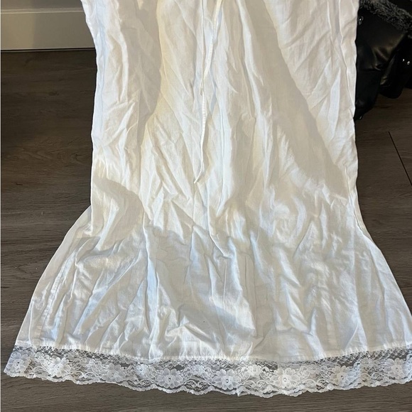 Vintage Elegant White Lace Trim Dress - Picture 5 of 7